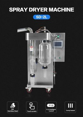 Whey Stevia Herb Lab Spray Dryer Mesin Pembuat Bubuk Susu 2L 5L 10L