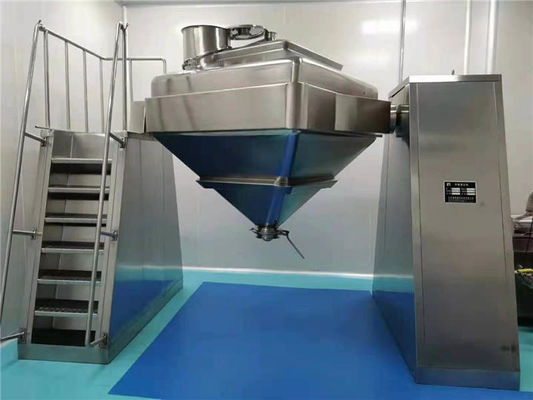 Mesin Mixer Industri Besar 1.5kw-22kw Square Cone Mixer Untuk Makanan / Bahan Kimia