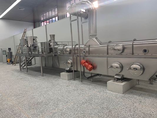Pengering Tempat Tidur Fluidized yang hemat energi dengan sistem kontrol PLC dan kapasitas 100-1000kg/H
